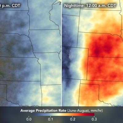 Average Precipitation Daytime vs. Nighttime