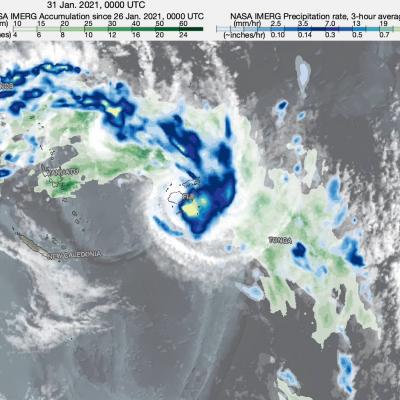 IMERG Captures Rainfall from Tropical Cyclone Ana in Fiji