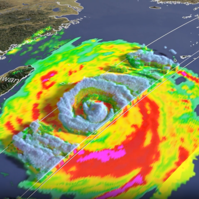 GPM overpass of Super Typhoon Bavi