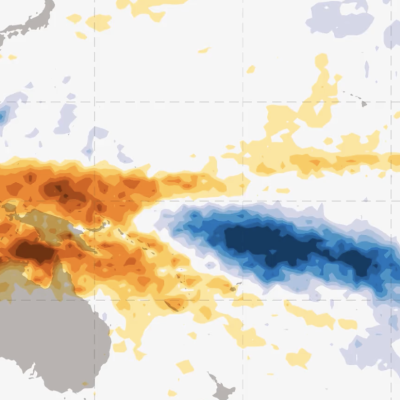 MJO Phase 1 precipitation anomaly from IMERG