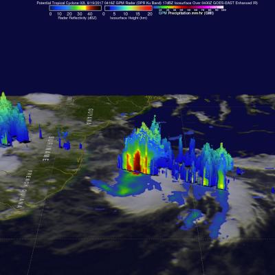 Potential Tropical Cyclone (02L) Examined By GPM 