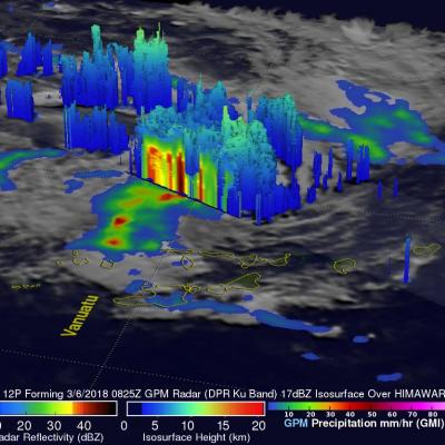 GPM Observes Tropical Cyclone 12P Forming 