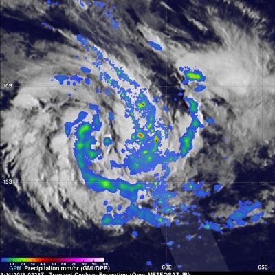 Forming Tropical Cyclone Near Madagascar Inspected By GPM 