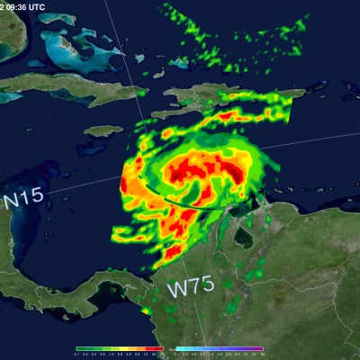 GPM Sees Hurricane Matthew Producing Dangerous Rainfall 