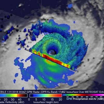 GPM Probes Powerful Tropical Cyclone Cebile 