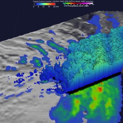 GPM Flies Over Dissipating Tropical Cyclone Corentin 