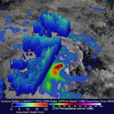  GPM Observes Tropical Cyclone Dahlia In Southwest Indian Ocean