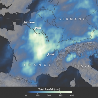 GPM IMERG Sees Flooding in France