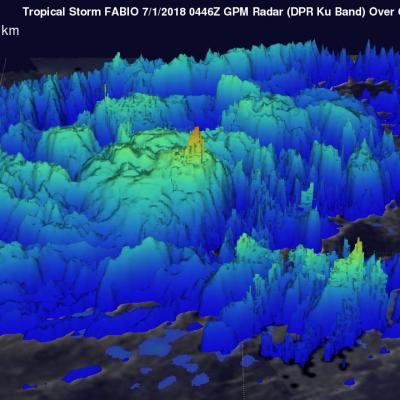 Eastern Pacific Tropical Storm Fabio Examined With GPM Satellite 