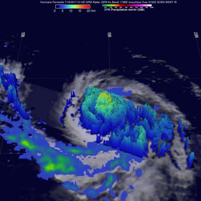 GPM Examines Hurricane Fernanda's Eye 