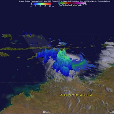Intensifying Tropical Cyclone Francis Inspected By GPM 