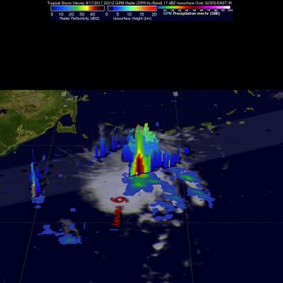 GPM Sees New Tropical Storm Harvey 