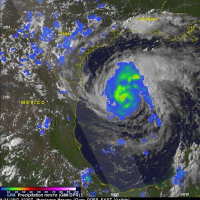 GPM Observes Intensifying Hurricane Harvey's Rainfall 