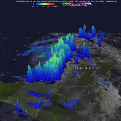 Reviving Tropical Storm Harvey's Remnants Observed By GPM 
