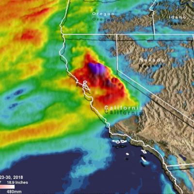 IMERG Measures Flooding Rainfall In Deadly California Wildfire Areas 