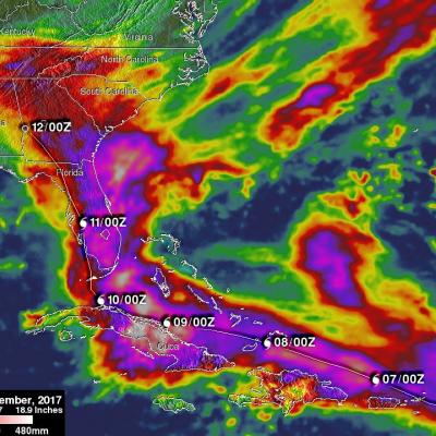 Irma’s Heavy Rainfall Measured With NASA’s IMERG 