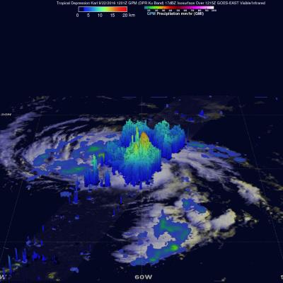 GPM Views Still Energetic Tropical Depression Karl