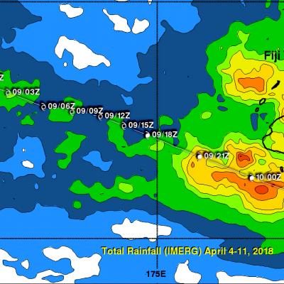Tropical Cyclone Keni Drops Heavy Rain Over Fiji With A Direct Hit To Kadavu 