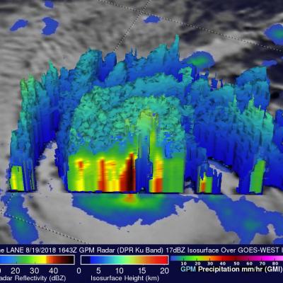 Powerful Hurricane LANE Probed By GPM Satellite 