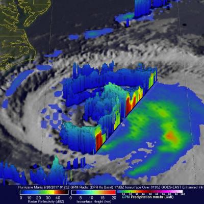 GPM Views Weakening Hurricane Maria 