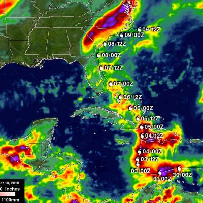  Deadly Hurricane Matthew's Total Rainfall   