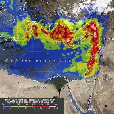 Two Weeks of Heavy Rain over the Eastern Mediterranean