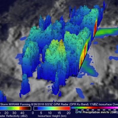 Tropical Storm Miriam's Formation Observed by GPM
