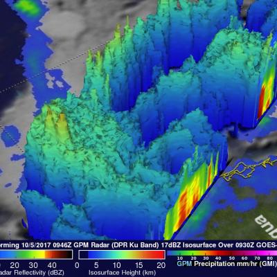 GPM Examines Forming Tropical Storm Nate (TD16)