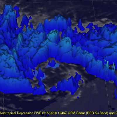 Subtropical Depression FIVE Observed By GPM