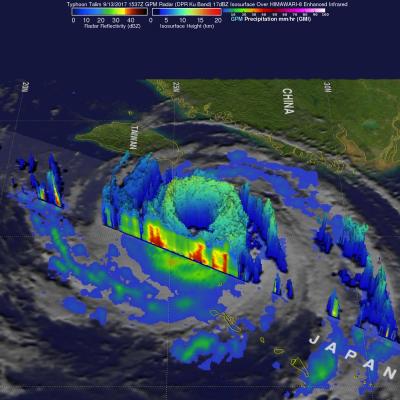 GPM Examines Typhoon Talim's Large Eye