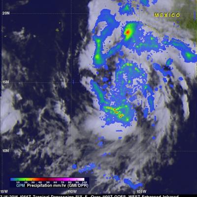 GPM Sees Tropical Depression SIX-E Forming