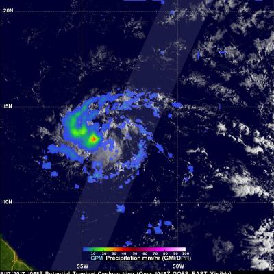 Potential Tropical Cyclone Nine Viewed By GPM 