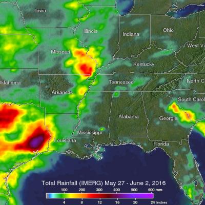 Rainfall Causes Texas and Oklahoma Flooding 