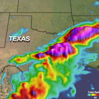 Texas' Heavy Rain Measured By IMERG 