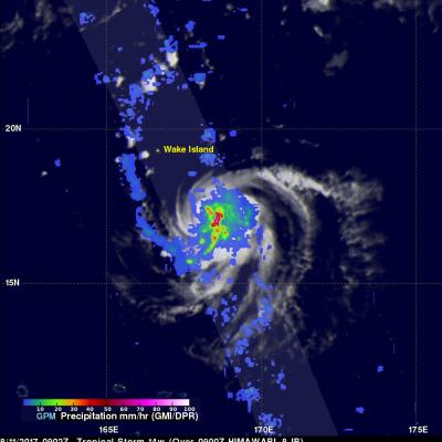 Tropical Storm 14W Examined By The GPM Satellite 