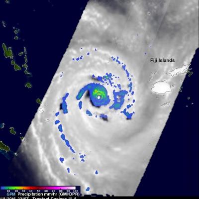 Powerful Tropical Cyclone Ula Monitored By GPM