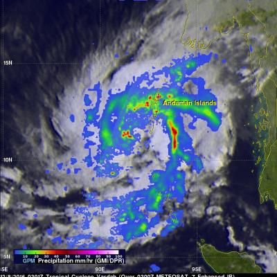 GPM Sees Tropical Cyclone Vardah (05B) Intensifying 