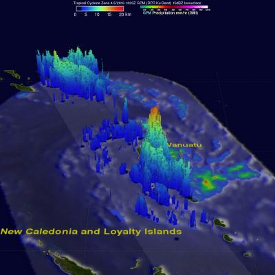 GPM Views Tropical Cyclone Zena Hitting Vanuatu