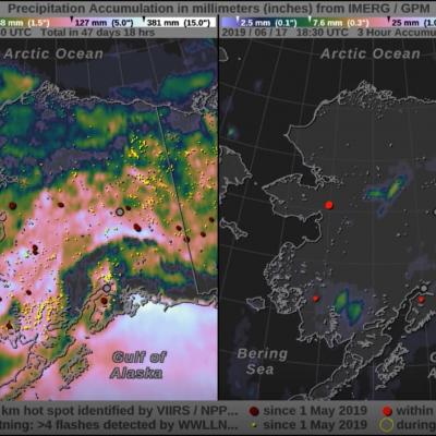 Rain Patterns During the Alaska Wildfires