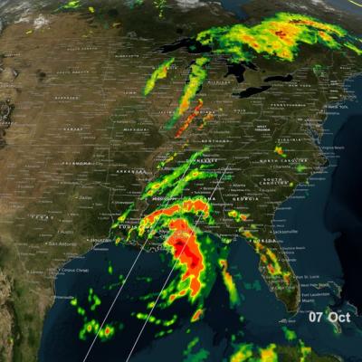 GPM Catches Hurricane Nate's Landfall