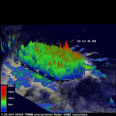 TRMM radar image of tropical storm 11W