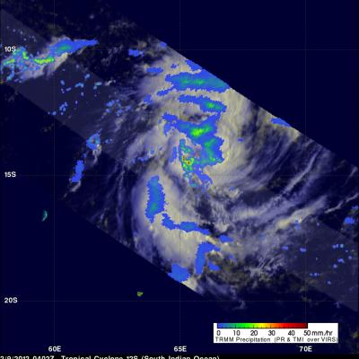 TRMM image of tropical cyclone 12s
