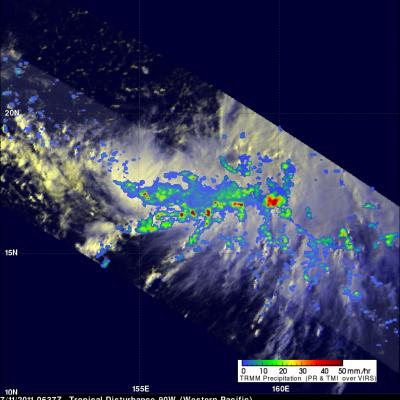 TRMM image of developing tropical cyclone