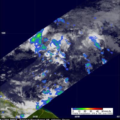 TRMM image of storm in the Atlantic