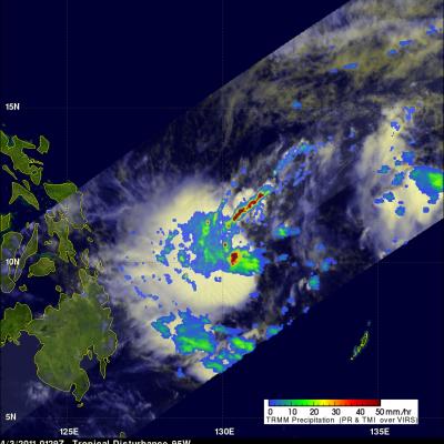 TRMM image of Tropical Cyclone near Philippines