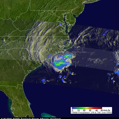 TRMM image of Atlantic Tropical Storm