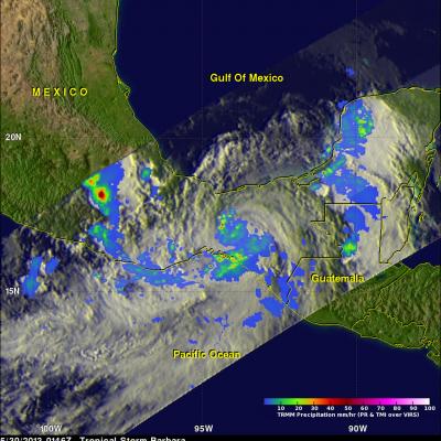 Hurricane Barbara Comes Ashore in Southern Mexico