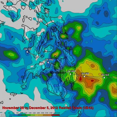 Typhoon Bopha's Heavy Rain Over Mindanao 