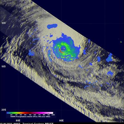Intensifying Tropical Cyclone Bruce