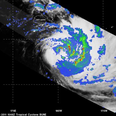 TMI image of Tropical Cyclone Bune